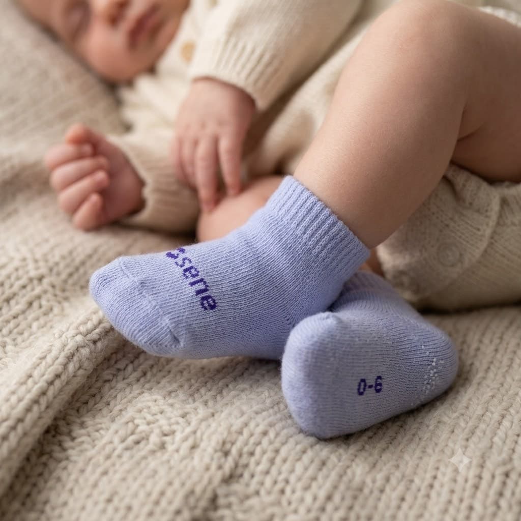 Kit Meias De Bebê de 0 - 6 Meses Menina cor lisa para bebê