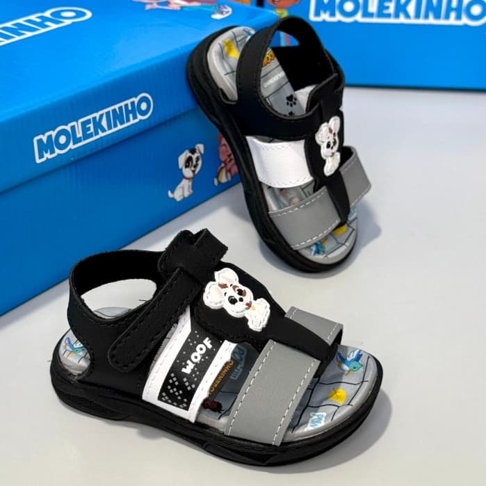 Papete Infantil Bebê Molekinha 2140.960 Original Menina Calce Fácil Confortável Flexível Antiderrapante Moda Verão
