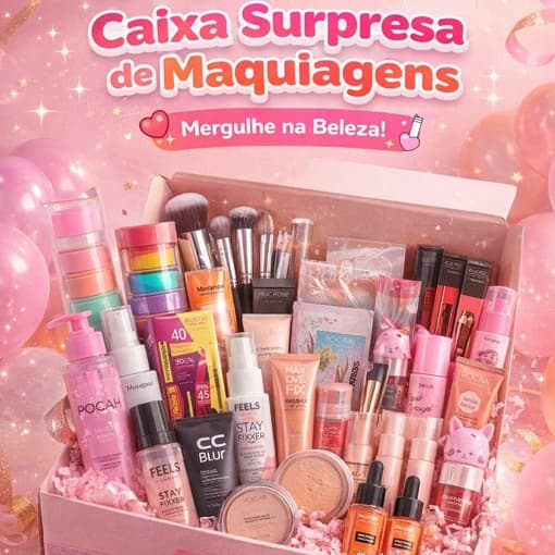 Kit Maquiagem e Skincare Original | 5, 10, 15 ou 20 Itens | Presente Feminino Completo + Envio Rápido