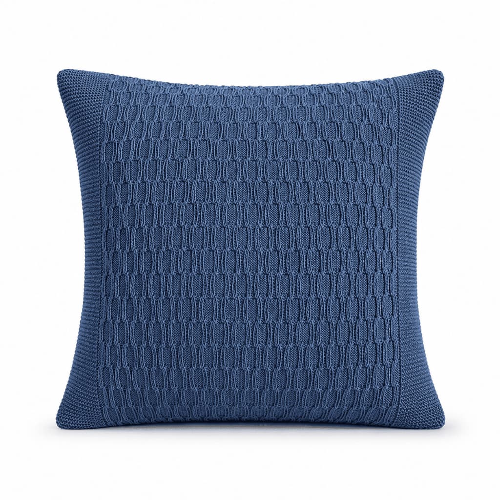 Capa de Almofada Tricô 45x45 Decorativa Texturizada para Sofá Cama Sala Almofada Decorativa em Tricô