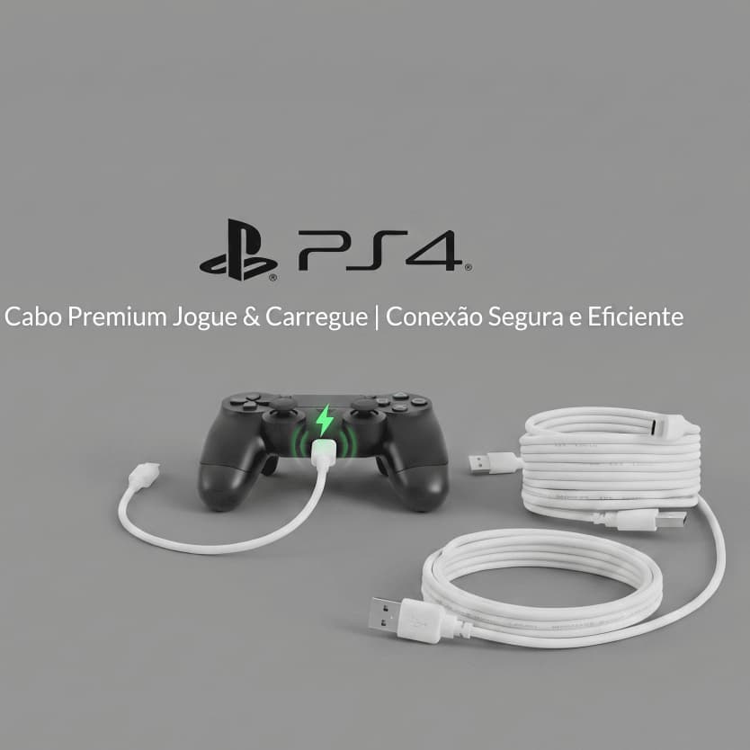 Kit 2 Cabo Para Carregar Controle Para Ps4 Xbox one  Envio Imediato 3 Metros