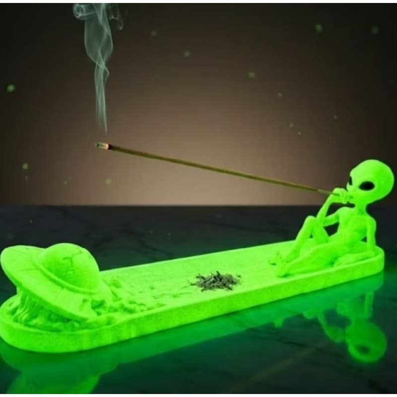 Porta Incenso ET Divertido Decorativo | Suporte Criativo Incensário com Design Alienígena Relaxante