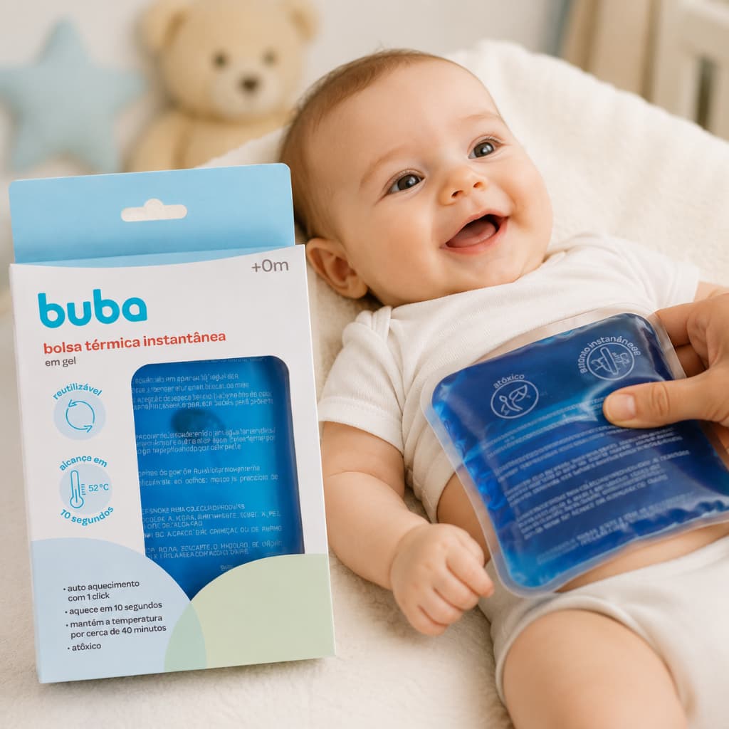 Bolsa Térmica Instantânea cólica do Bebê Autoaquecimento Buba