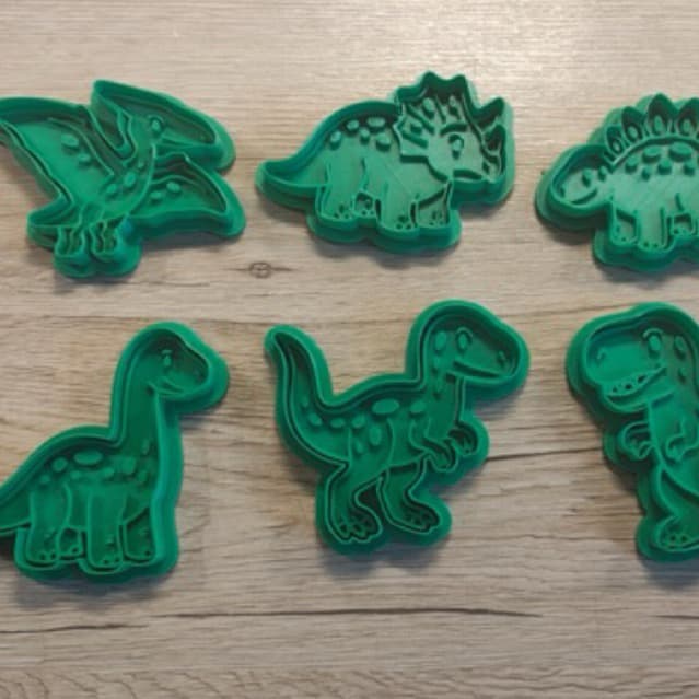 kit 6 Cortador de Biscoito Dinossauro – Ideal para Biscoitos Decorados e Festas Infantis