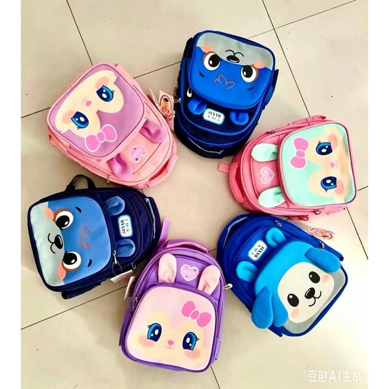 Mochila Infantil Creche Urso Coelhinho Desenho Animado Resistente