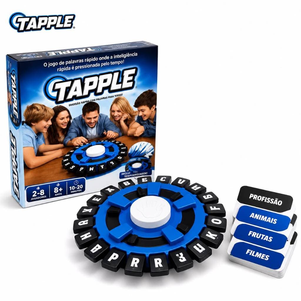 Jogo Tapple Português Jogo De Palavras  Jogo De Tabuleiro Com Temporizador Educativo Para Família