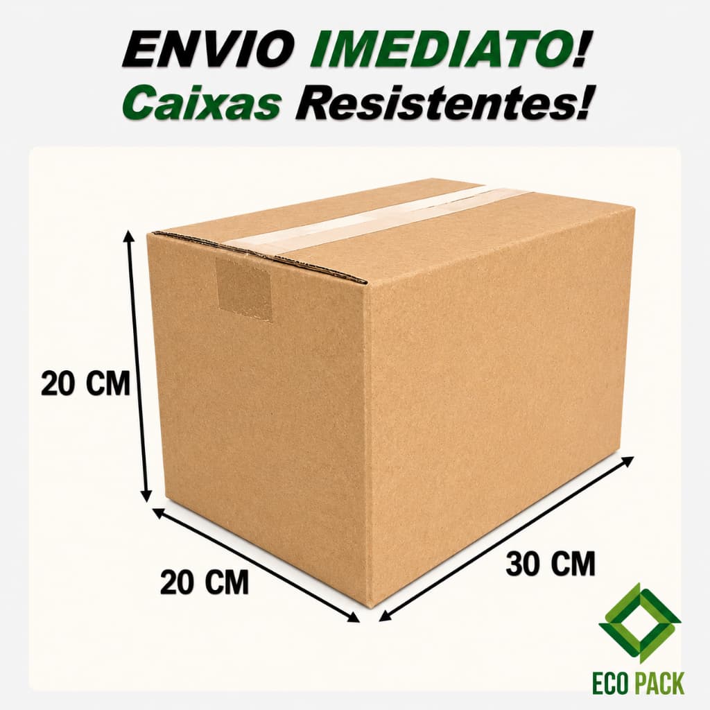 Kit 10 Caixas Grande De Papelão Reforçado P/ Correios 30x20x20