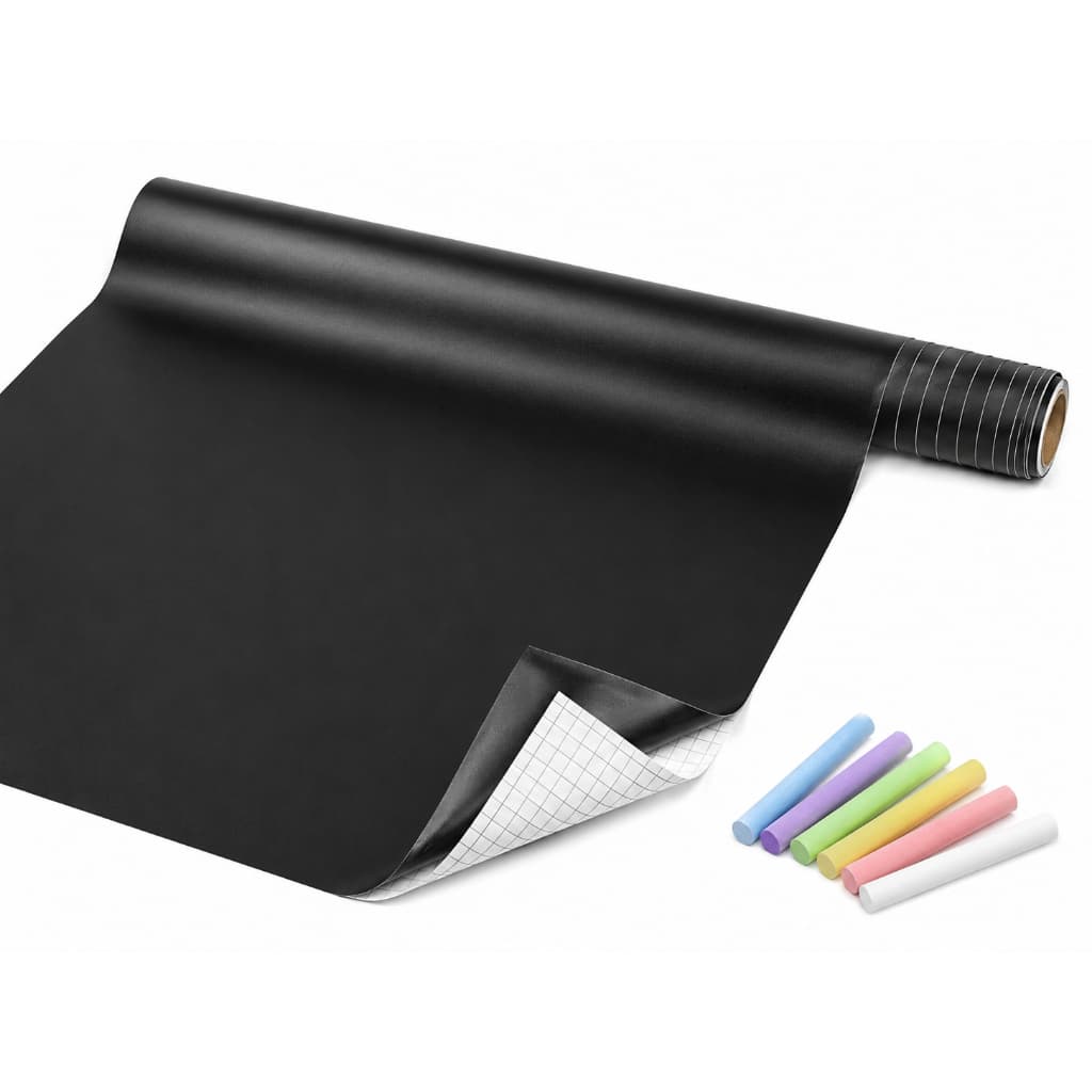 Papel Adesivo Lousa Preta 45cm x 2m Quadro Negro Autocolante | Para Desenhos, Para Anotações, Para Organização