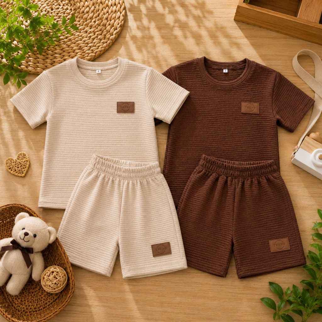 2 Camisa 2 Short Anarruga Canelado Infantil Masculino Menino Premium