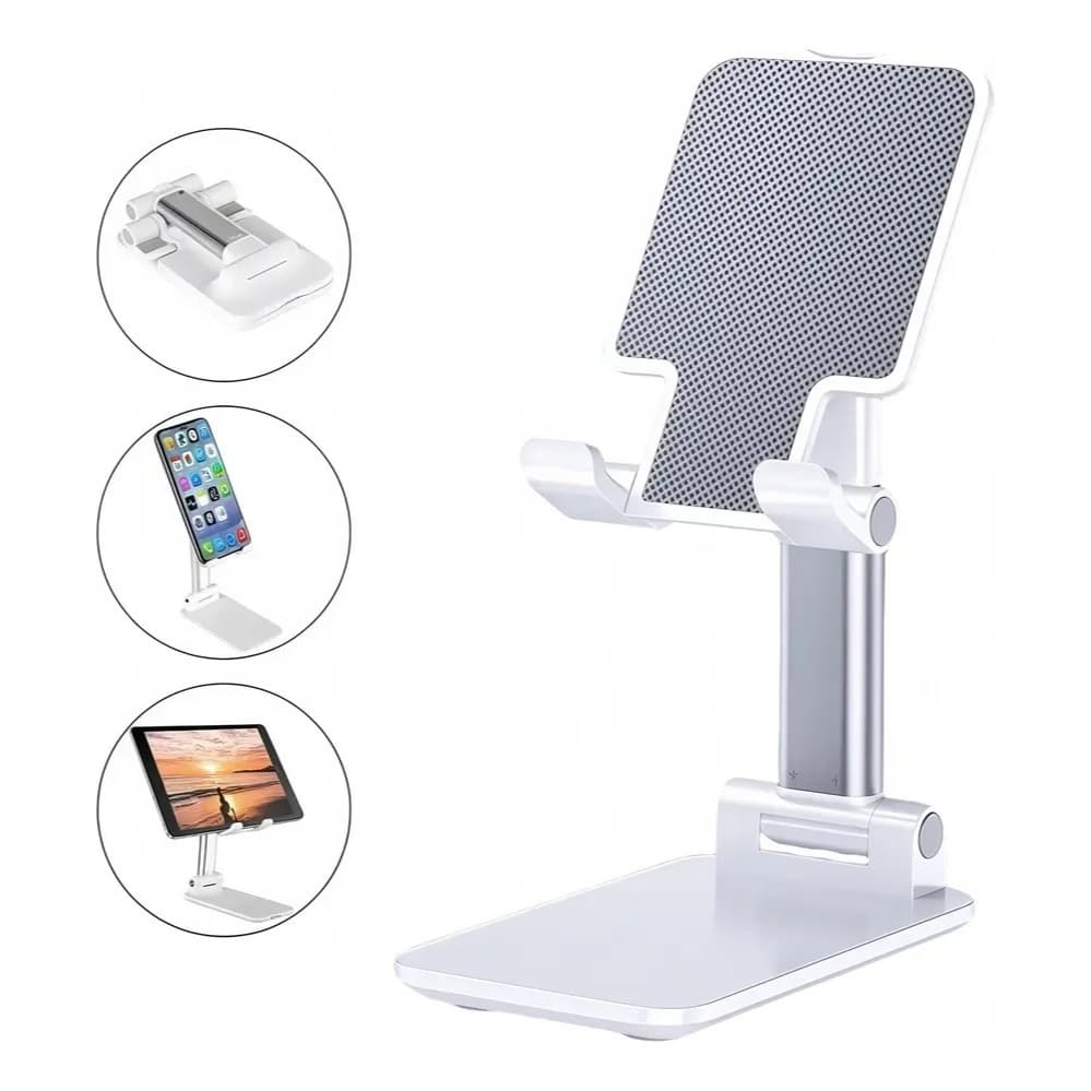 Suporte Para Celular e Tablet Dobrável Portátil Ajustável Apoio Mesa Porta Celular