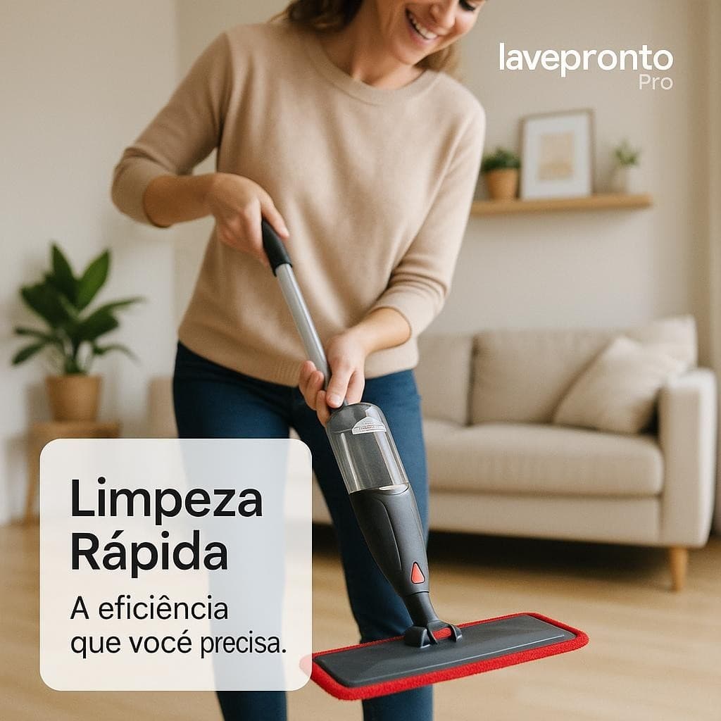 Mop Spray Limpeza Prática Reservatório Integrado Casa Piso
