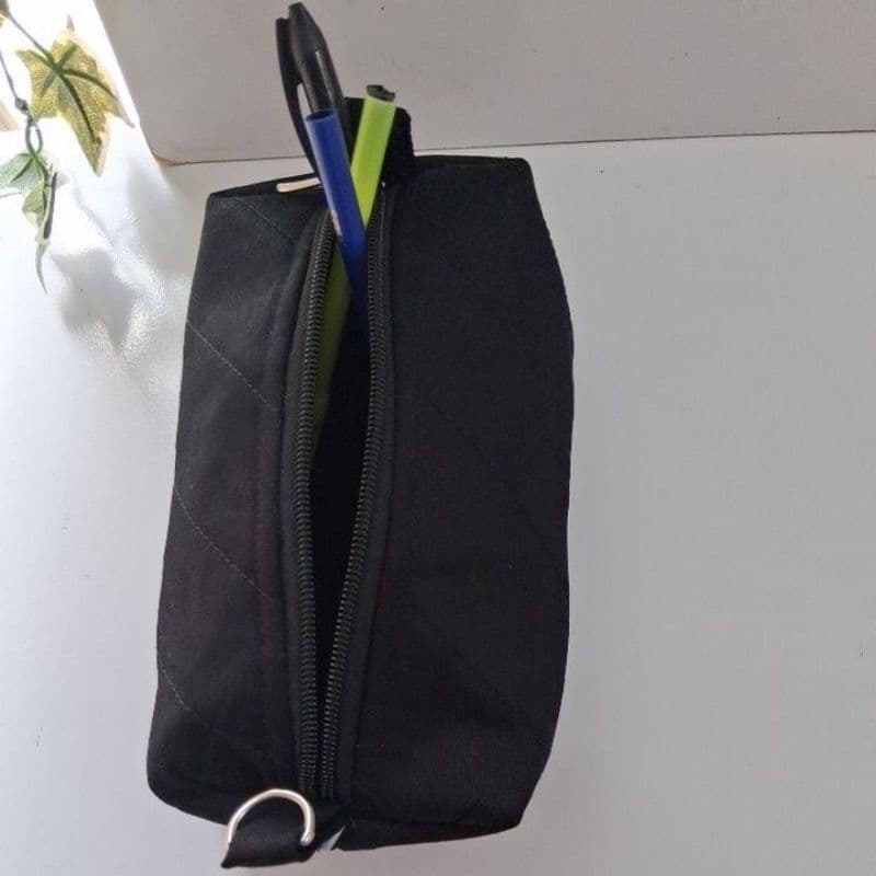 Estojo Escolar Preto,Organizador faculdade ,Papelaria,lápis ,Escritório