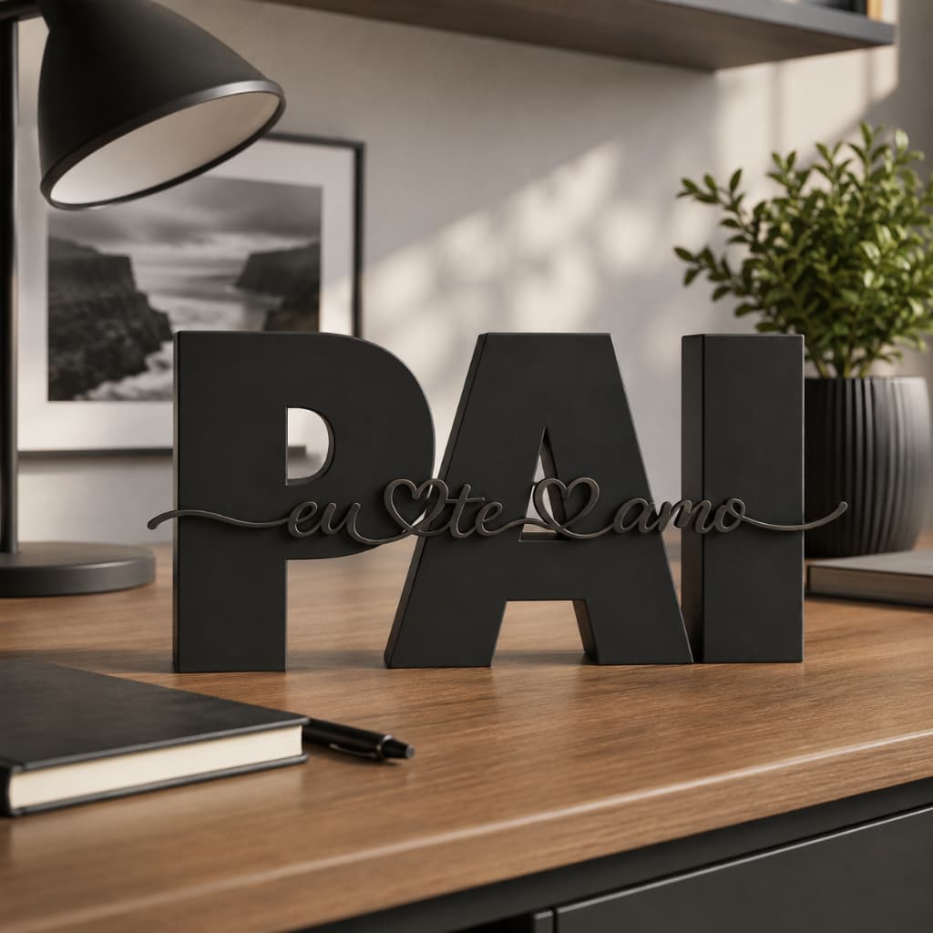 Pai Te Amo Decorativo Dia dos Pais Presente Criativo em PLA