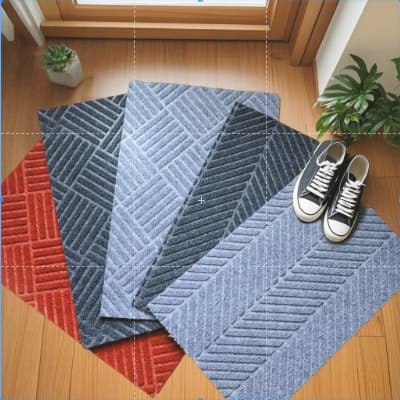 Tapete de Porta Entrada Capacho Antiderrapante Grande Borracha cortáveis tapetes 40 x 60 cm