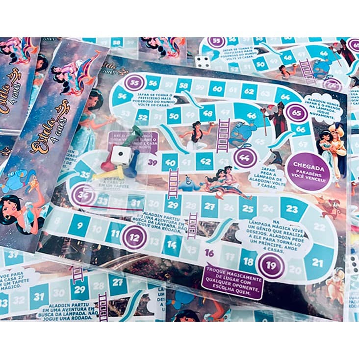 10 a 19 Lembrancinha Festa Infantil Jogo de tabuleiro personalizado com nome e idade - Tema Pronto