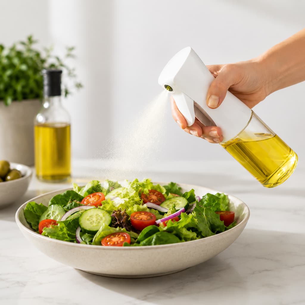 Spray Pulverizador de Azeite 300ml Frasco de Vidro Óleo Vinagre Multiuso Cozinha