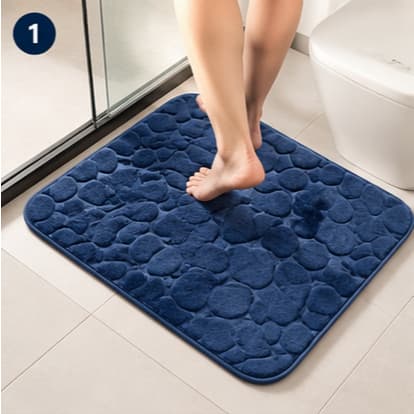 Tapete de Banheiro Antiderrapante Super Macio Alta Absorção Jogo 2 Peças Premium