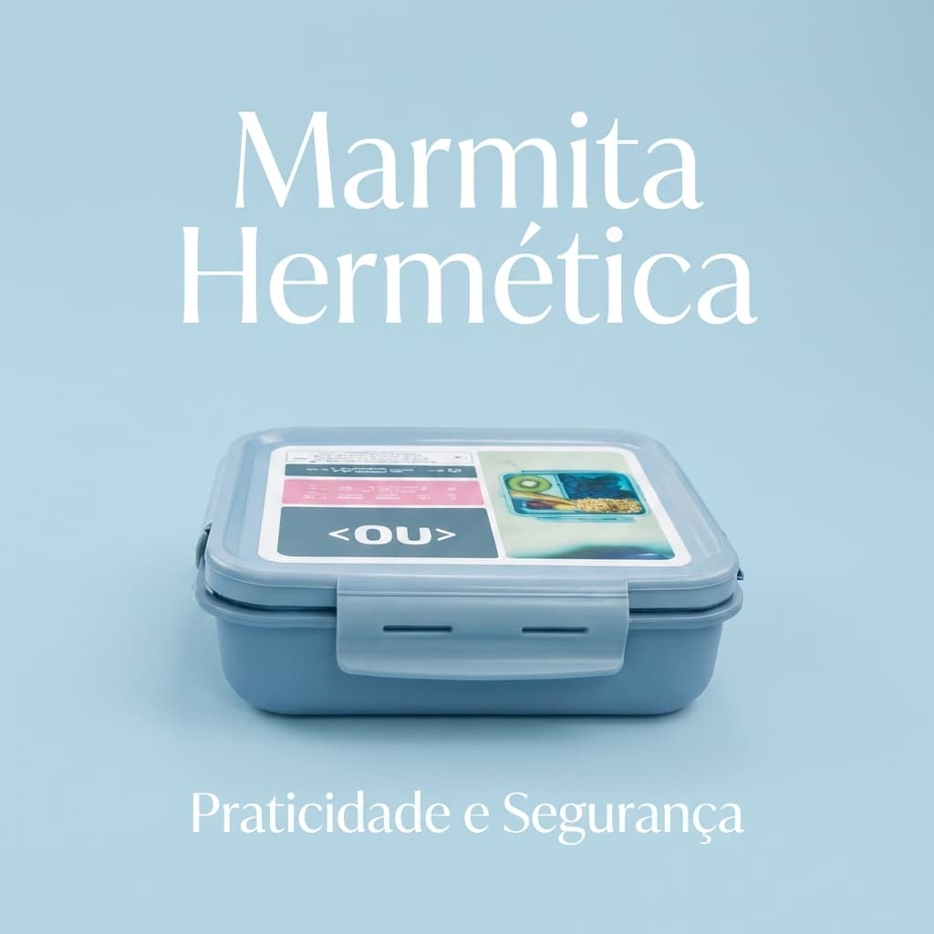 Marmita Hermética Com Divisória cores Potinho Lancheira Prática Livre BPA Ou Envio Imediato