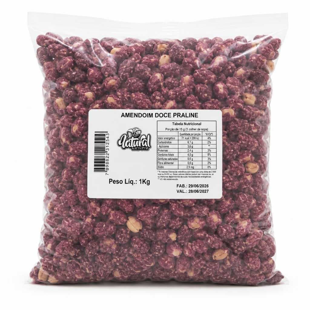 Amendoim Doce Rosa Praline 1 kg
