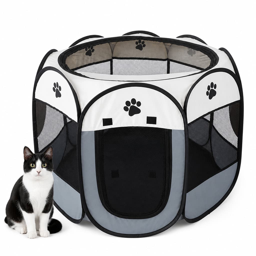 Cercado Pet Portátil Dobrável Cachorros Gatos Filhotes Cães Pets