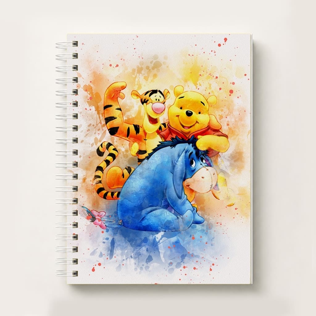 Caderno Personalizado A5 Ursinho Pooh – Envie o Nome no Chat | Caderno de Oração, Anotações