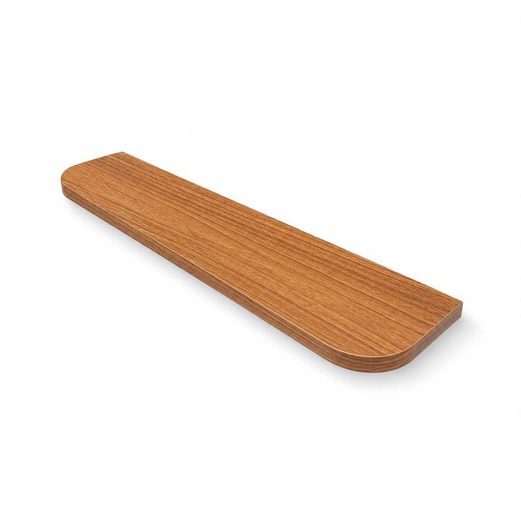 Prateleira Parede MDF 18mm 15x80 Suporte Invisível Cantos Arredondados Louro Freijó