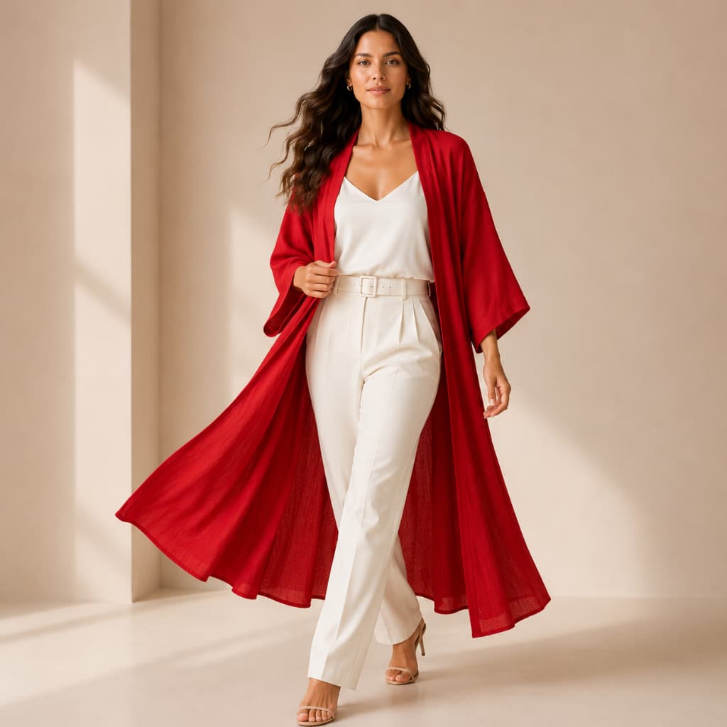 Kimono Cardigan Feminino alongado Manga 3/4 Soltinho Blogueira Terceira Peça Casaquinho Feminino-Saída de Praia viscose