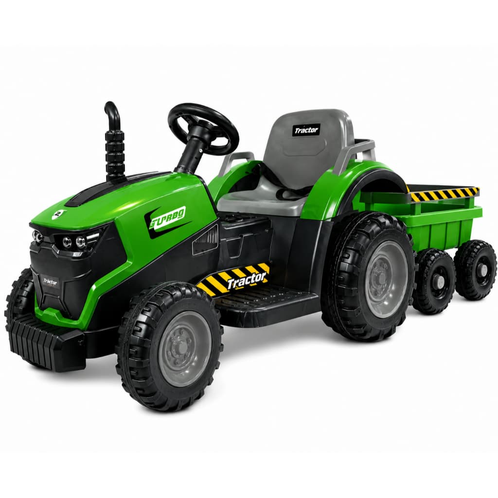 Trator Compact  Elétrico Infantil Zippy Toys 12V - Potente, Controle Remoto e Seguro
