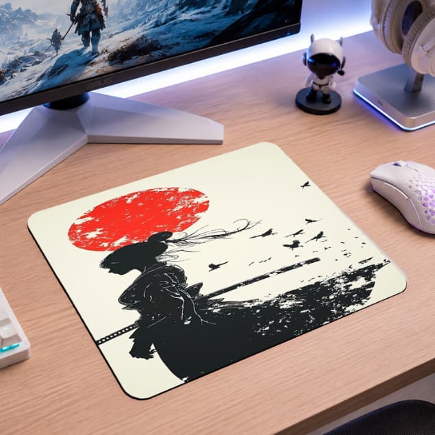 Mouse Pad Gamer Pequeno Oriental 30x20cm Antiderrapante Para Setup Computador