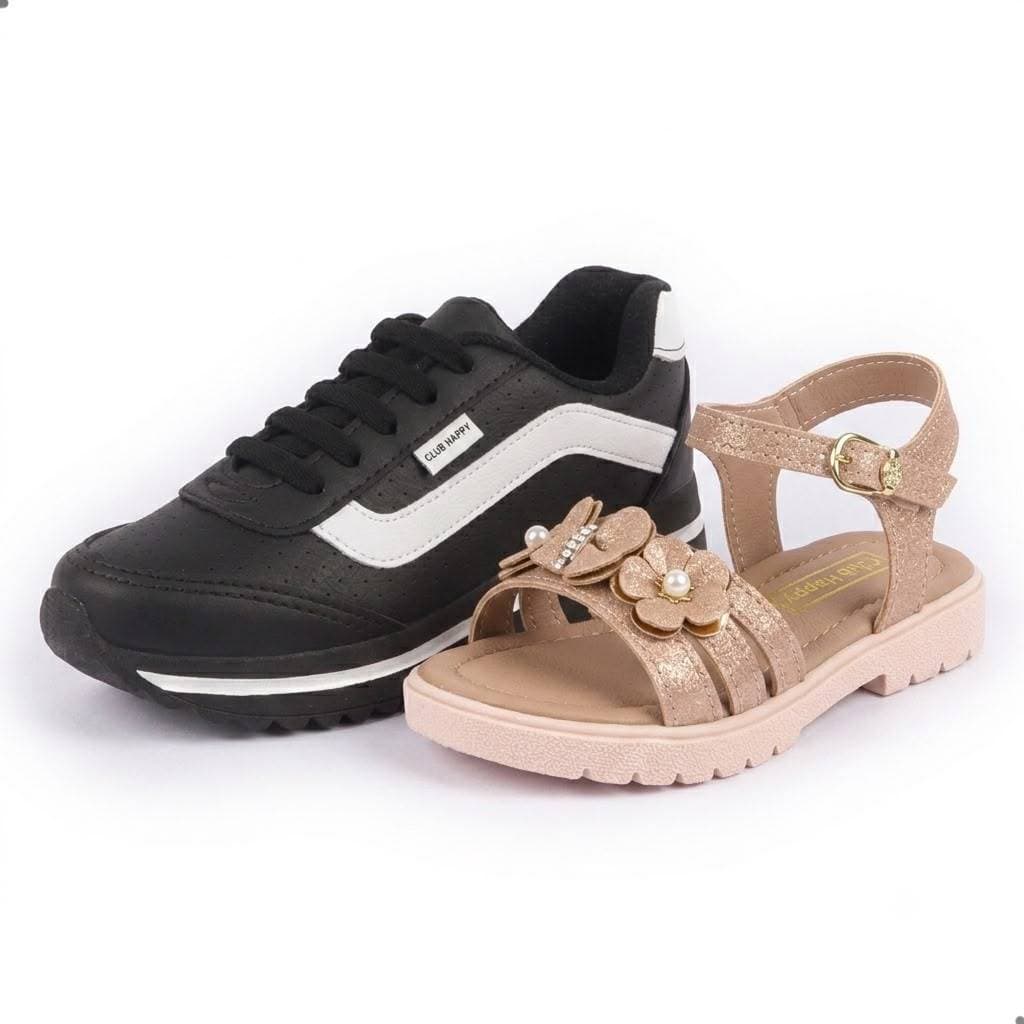 Kit Tenis Infantil Menina Sandalia Infantil Menina Volta As Aulas Escolar Live