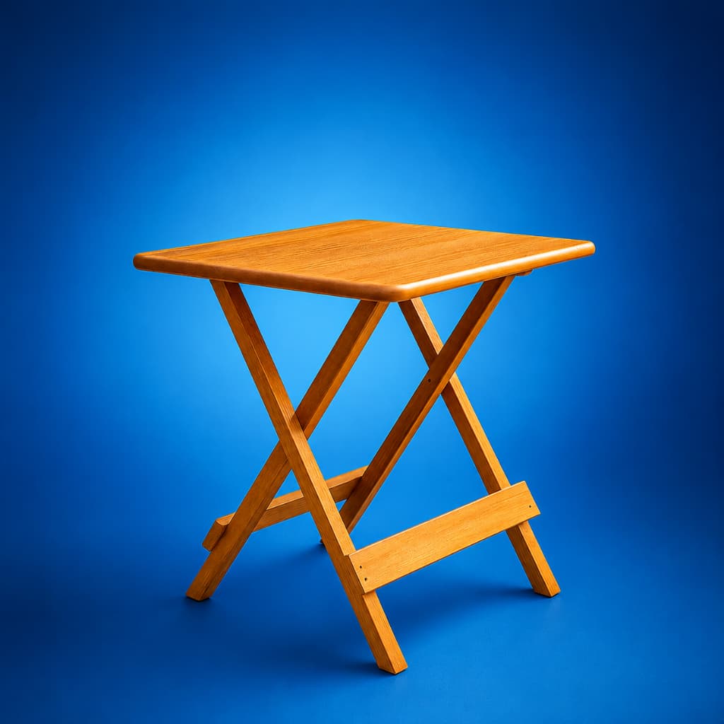Mesa 70x70 Dobrável Madeira Maciça Bar Restaurante