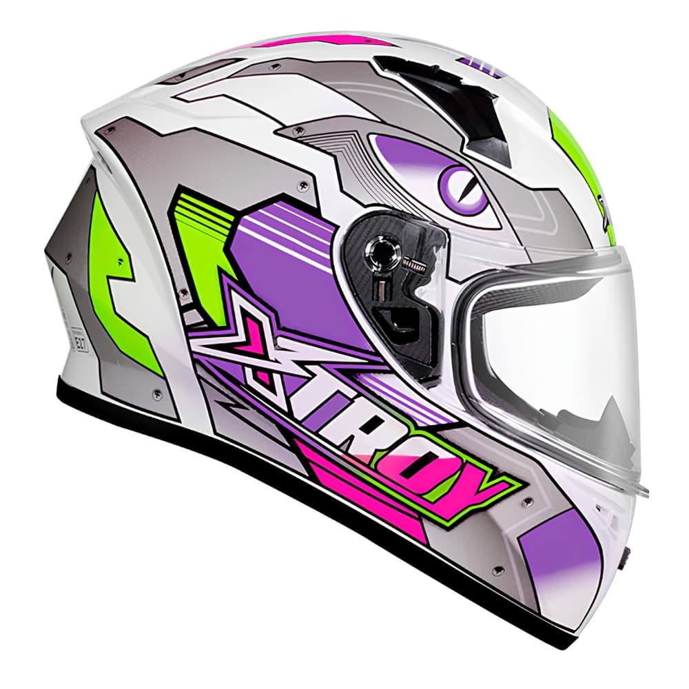 Capacete Moto Xtroy Thanos FF526 Viseira Cristal Antirrisco Antirreflexo