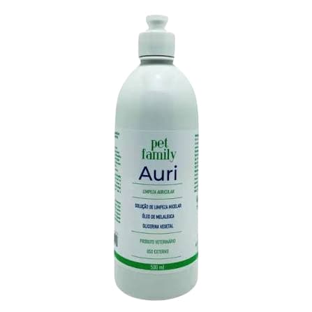 Auri Limpeza Auricular Pet Family 500ml Cães e Gatos Banho e Tosa
