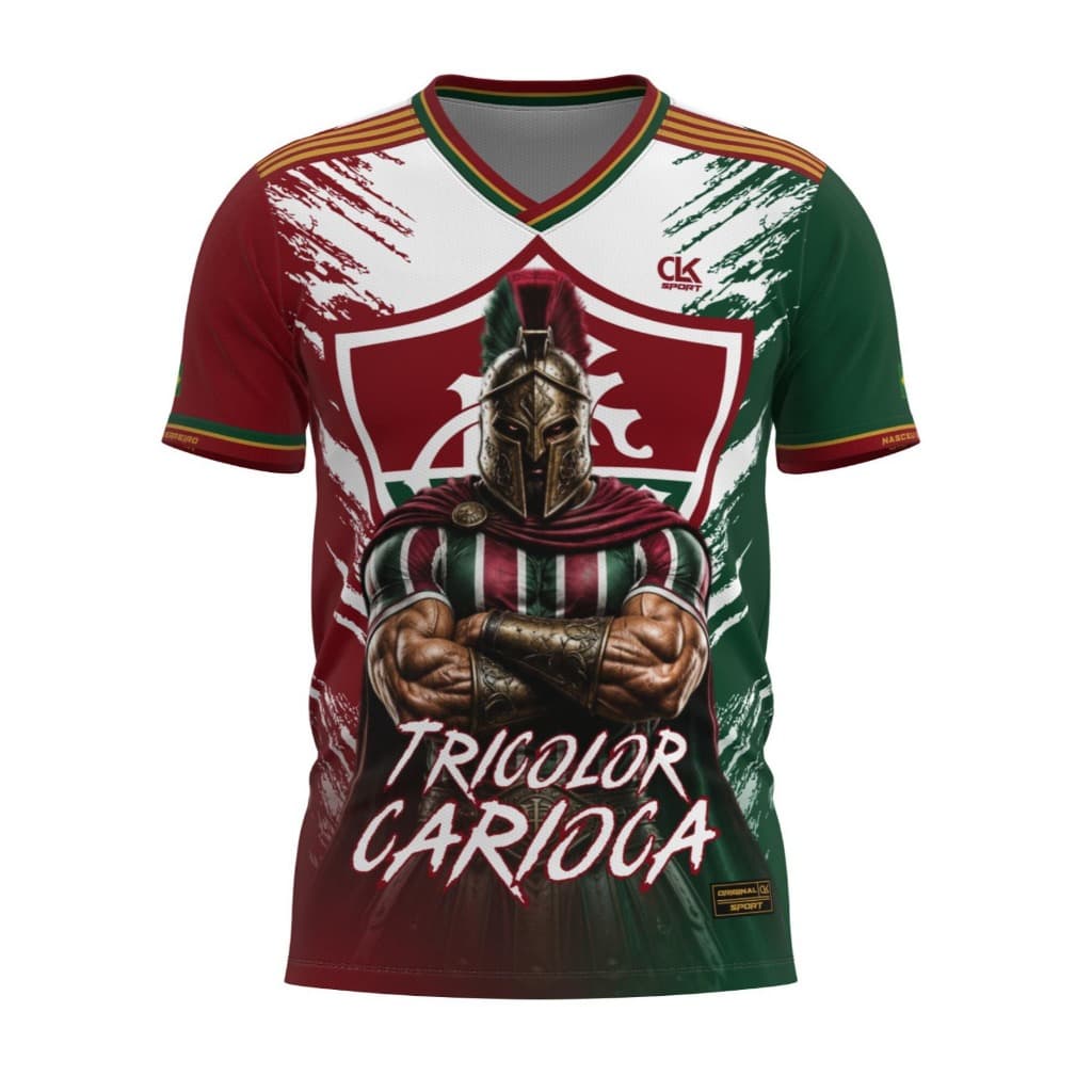 camisa, camiseta, blusa  esportiva dryfit uv50+ tricolor carioca