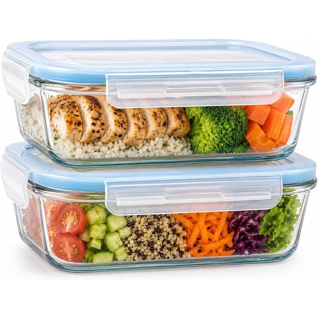 Pote Vidro Hermético 640ml com Tampa Marmita Resistente até 300°C Livre BPA - 2 Unidades