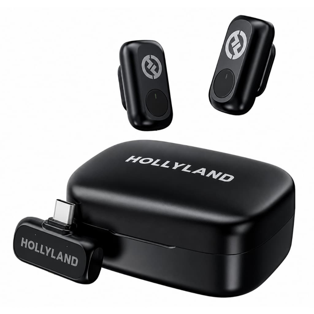 Microfone Sem Fio Hollyland Lark A1 Usb Tipo C 2 Microfones