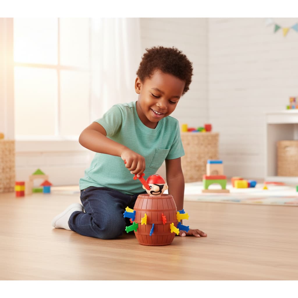 Jogo Pula Pirata 16 Espadas Brinquedo Infantil Clássico Diversão Crianças