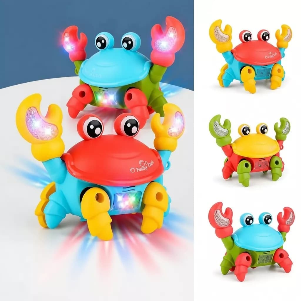 Brinquedo Caranguejo Fujão Musical Som Luz E Movimento