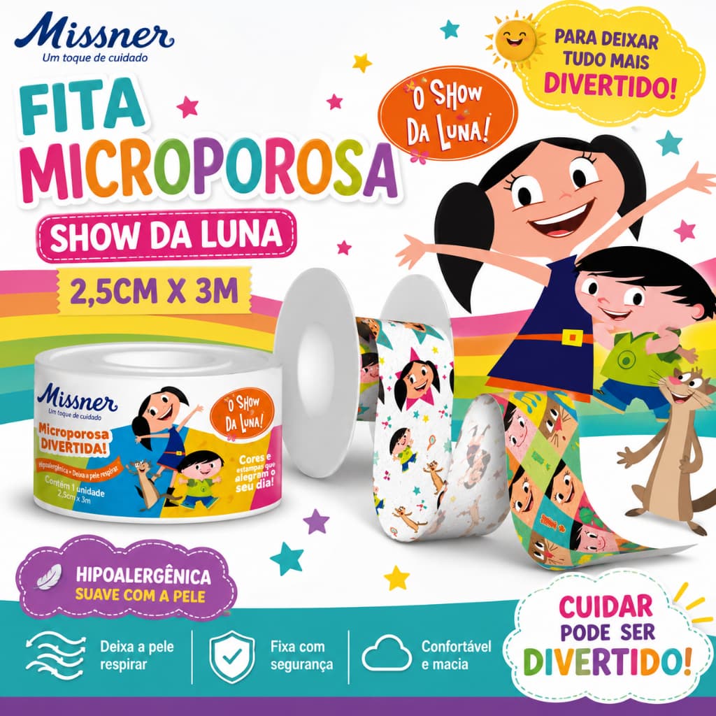 FITA MICROPOROSA 2,5CMX3M SHOW DA LUNA - MISSNER