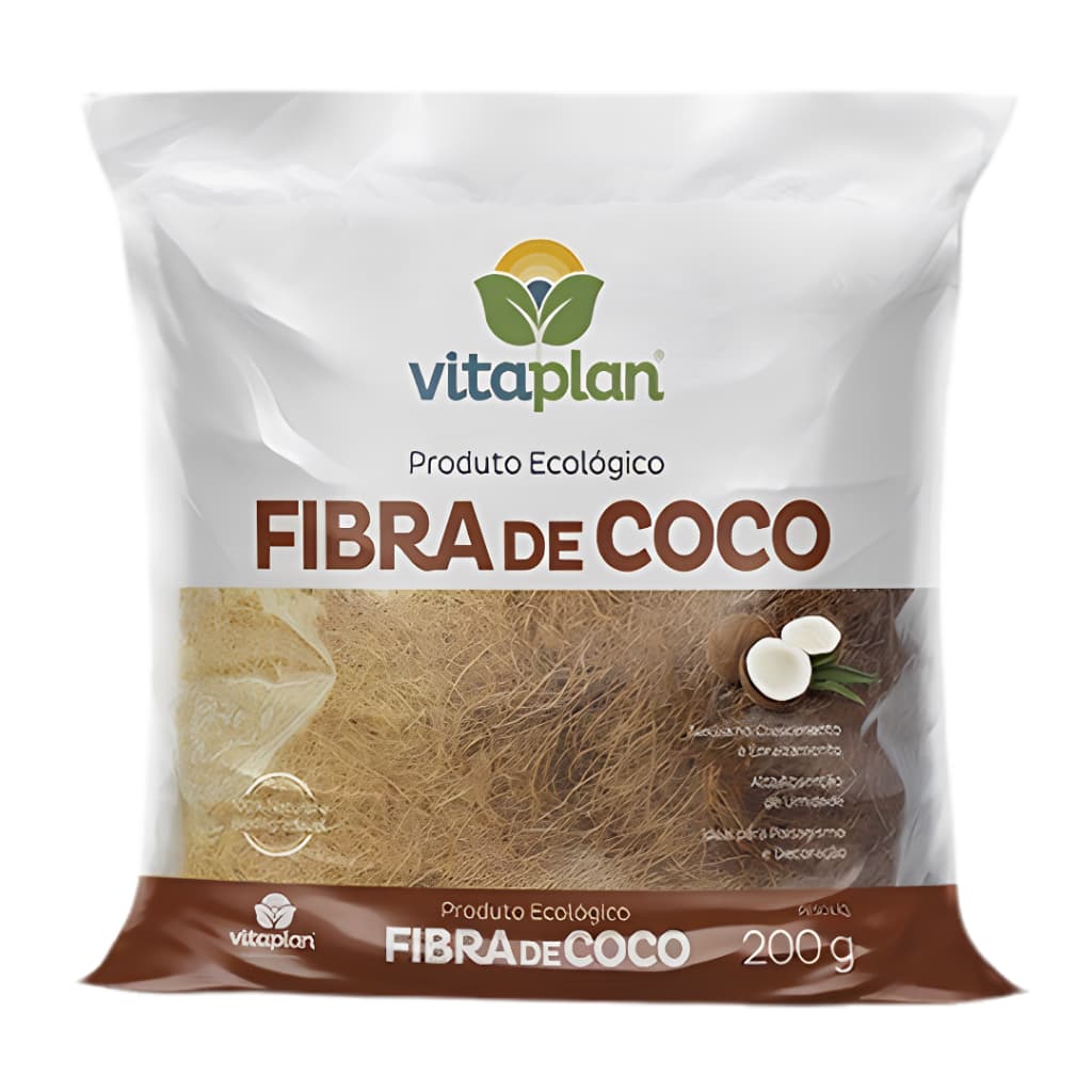 Vitaplan Fibra de Coco 200g Substrato para Cultivo de Plantas