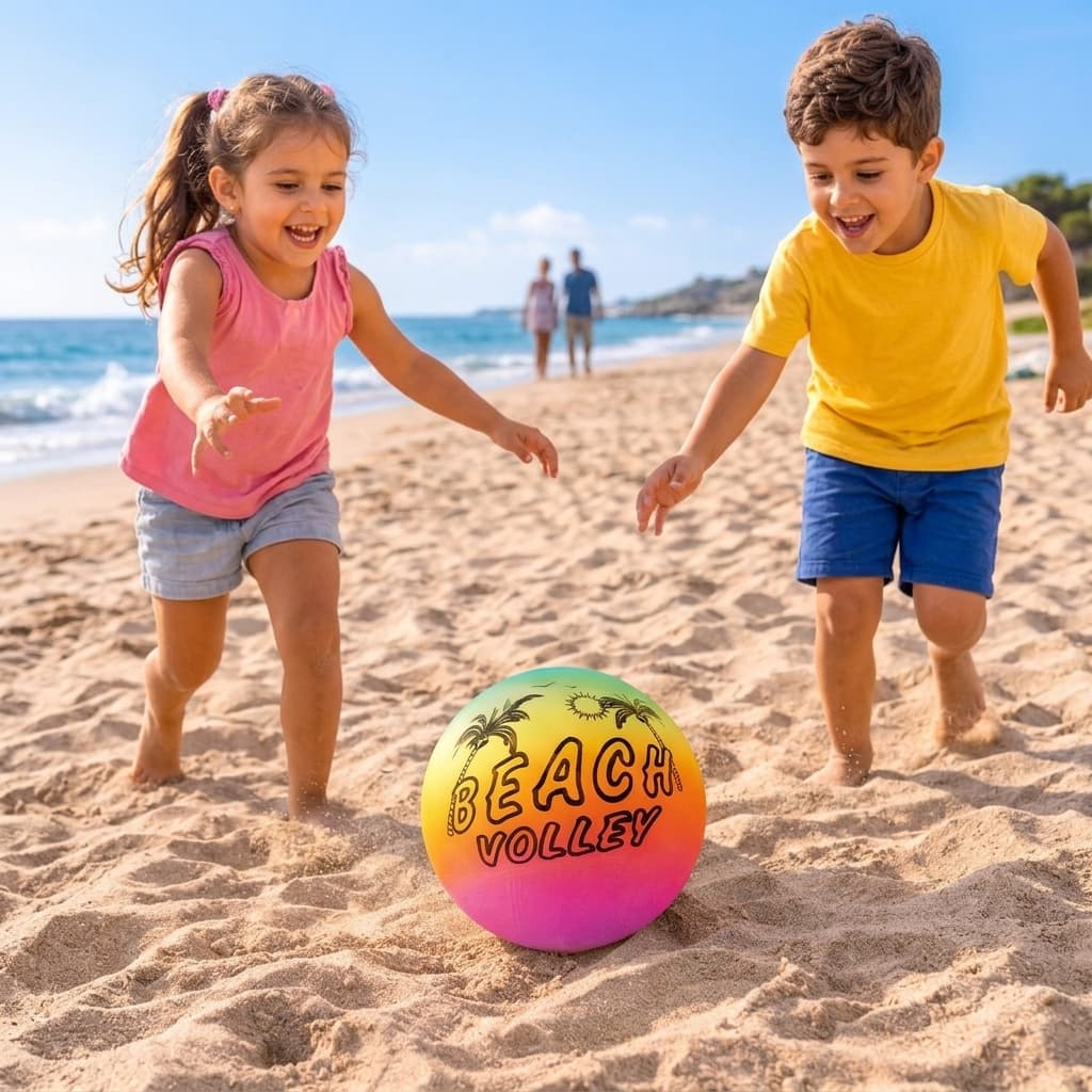 Bola De Volei Infantil Semi Profissional Arco Iris Praia Recreação Infantil