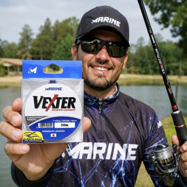 Linha Leader Fluorocarbon Lider De Pesca Marine Vexter Power 100% Fluorocarbono 50m Fabricada No Japão