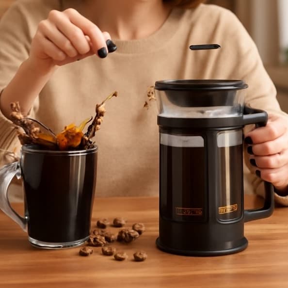 Cafeteira Francesa Prensa Preparo Fazer Aquecer Esquenta Recipiente Jarra Garrafa Filtro Processador