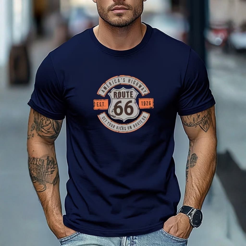 Camiseta Masculina Route Estampada 100% Algodão Confortavel Dia a Dia Envio imediato