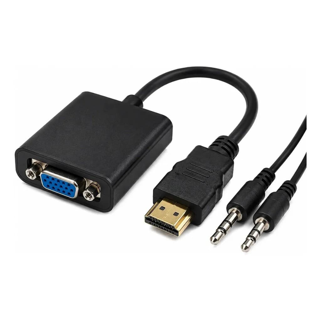 Cabo Adaptador Hdmi P/ Vga Tv Projetor Notebook Audio Video