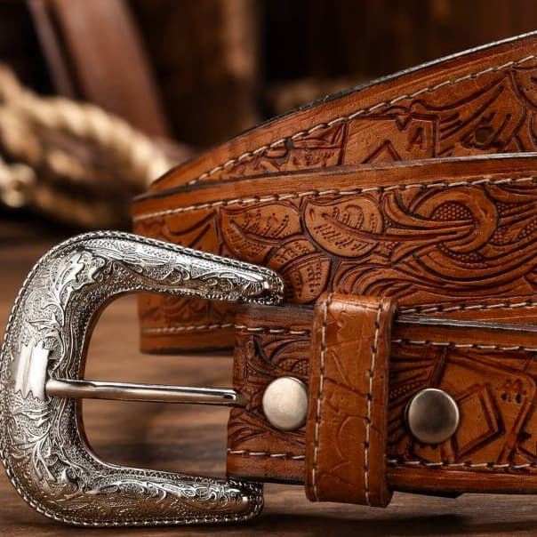 Cinto Country Couro Legítimo Oficial Melhor do Mercado Macio Resistente Masculino e Feminino Fivela Tradicional Luxo