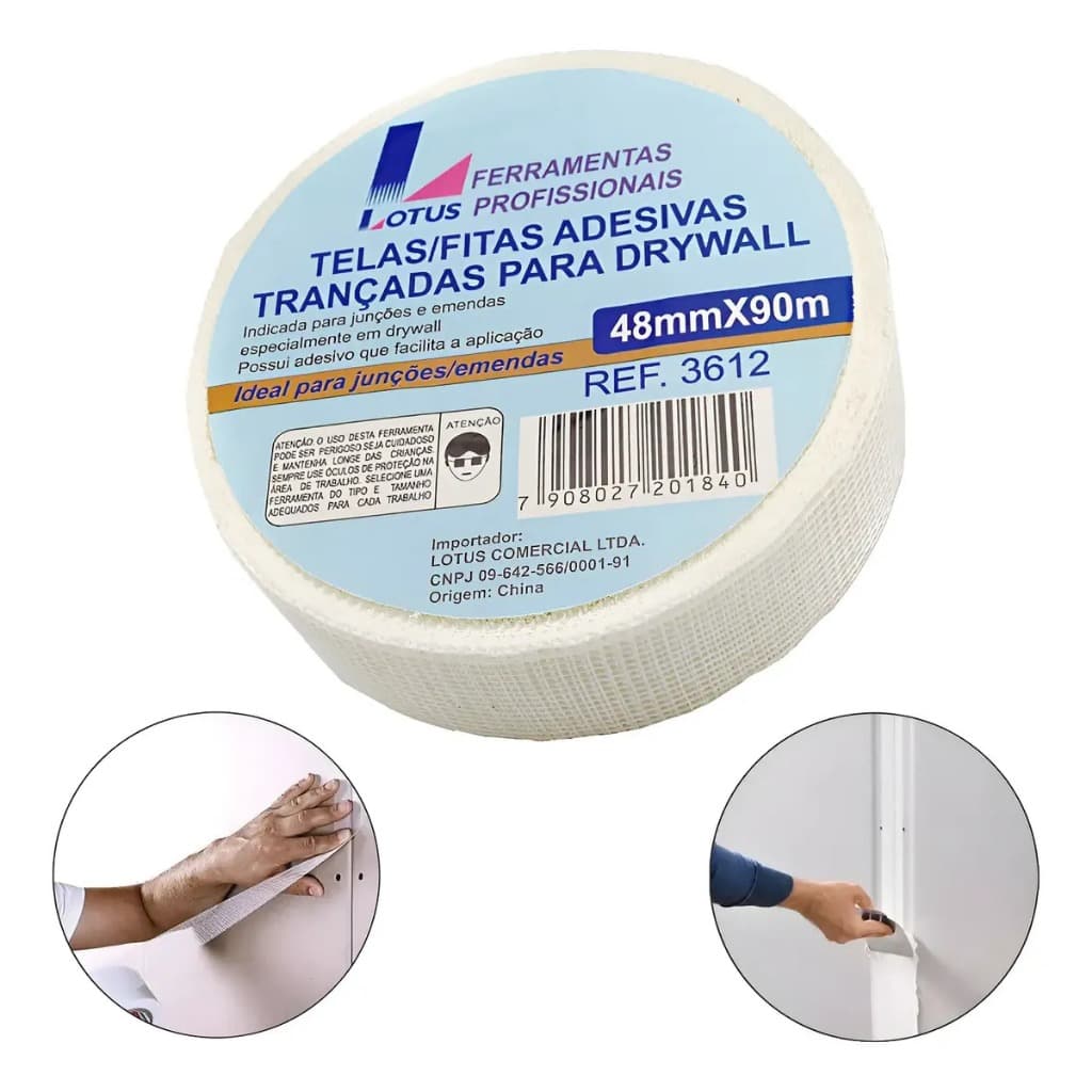 Fita Telada Drywall Anti Trincas 48mm X 90m