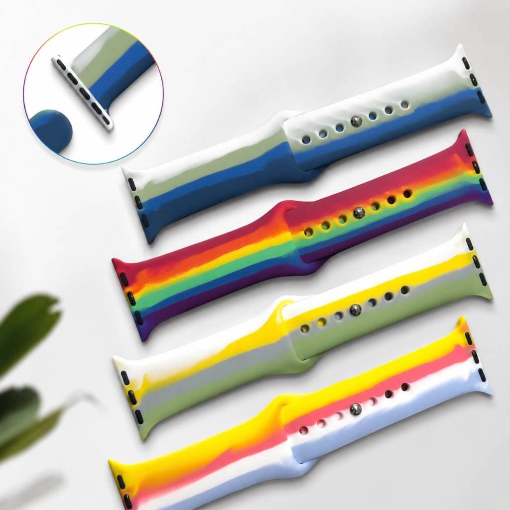 Pulseira Silicone Colorida Para Apple Watch | Confortável e Resistente