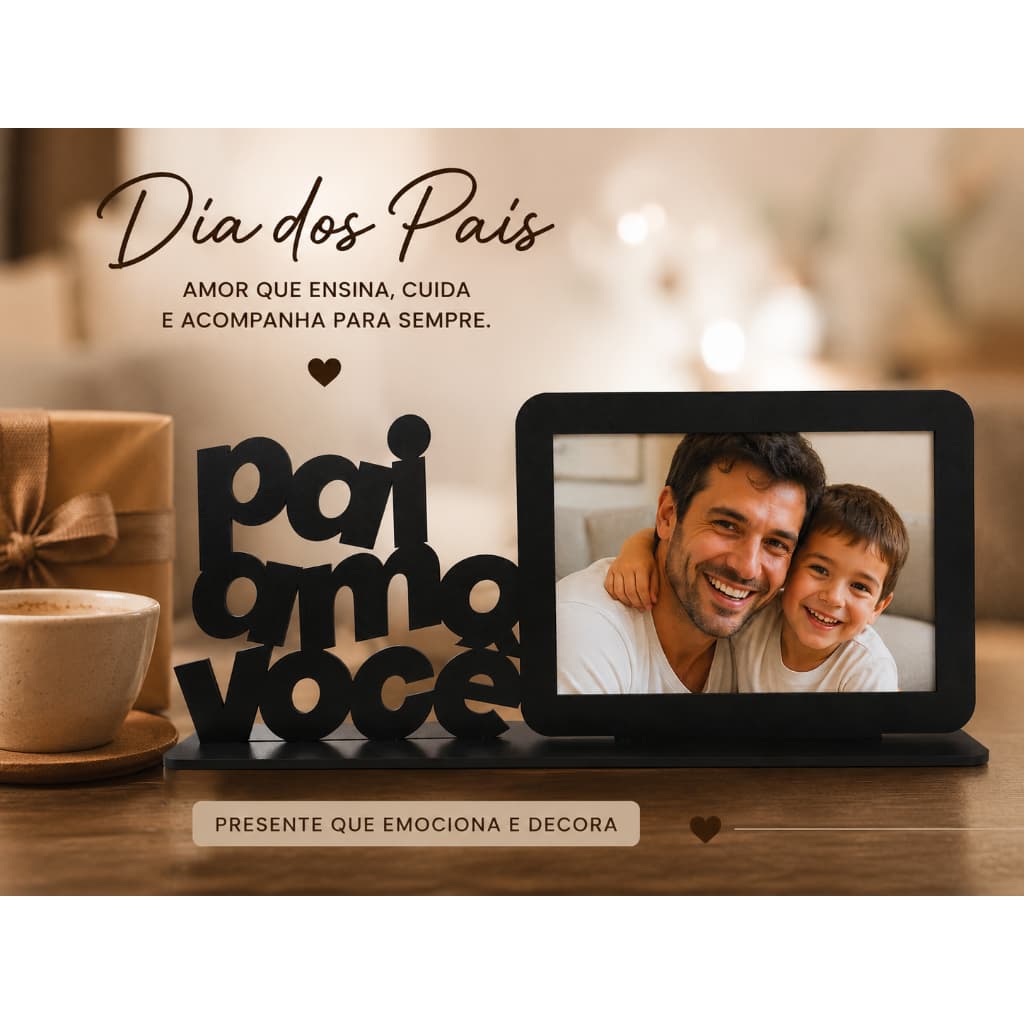Porta Retrato MDF Personalizado | Presente Ideal para o Dia dos Pais