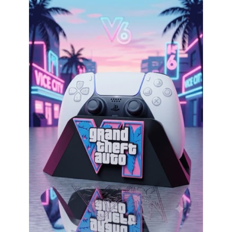 Suporte para Controle PS5/PS4/Xbox GTA VI Personalizado em Impressão 3D